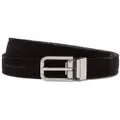 Dolce & Gabbana velvet leather belt - Black