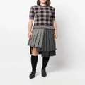 Thom Browne asymmetric pleated skirt - Grey
