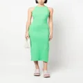 MSGM ribbed sleeveless knitted dress - Green