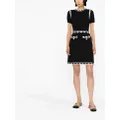 Moschino lace-trim knitted dress - Black