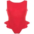 Clube Bossa Goya ruffle-trimmed swimsuit - Red