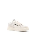 MSGM logo-print leather sneakers - Neutrals