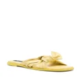 MSGM knot-detailing leather slippers - Yellow