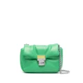MSGM Puffer Clic padded crossbody bag - Green