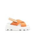Premiata side touch-strap fastening sandals - Orange