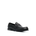 Premiata pebbled-texture slip-on loafers - Black
