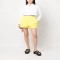 MSGM elasticated-waistband mini shorts - Yellow