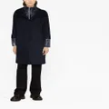 Herno funnel-neck single-breasted coat - Blue