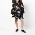 ERDEM Karla floral-print short dress - Black