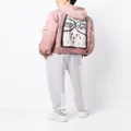 Haculla graphic-print hooded bomber-jacket - Pink