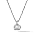 David Yurman sterling silver Petite Albion topaz and diamond necklace