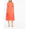 Alex Perry cape design slim-cut dress - Orange