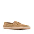 Tod's suede penny-slot loafers - Brown