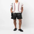 Nanushka faux-leather track shorts - Black