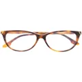 Victoria Beckham Eyewear cat-eye tortoiseshell-effect acetate eyeglasses - Brown