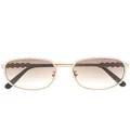 Philipp Plein scalloped frame sunglasses - Gold