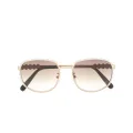 Philipp Plein scalloped frame sunglasses - Gold