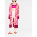 ETRO paisley-print fringed jacket - Pink
