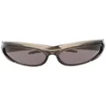 Balenciaga Eyewear oval-frame translucent sunglasses - Grey