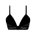 Philipp Plein rhinestone-embelished bra - Black