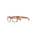 Garrett Leight x Officine Générale square-frame glasses - Brown