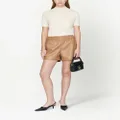 ANINE BING Koa faux-leather shorts - Brown
