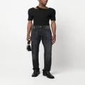 Versace Versace Allover straight-leg jeans - Black