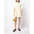 b+ab puff-sleeve cotton dress - Yellow