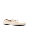 Tod's bow-detail leather loafers - Neutrals