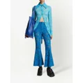 Proenza Schouler lace flared trousers - Blue