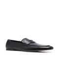 Tod's logo-plaque leather loafers - Black
