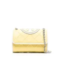 Tory Burch embossed and quilted cross-body bag - Yellow