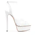 Casadei Joan Flora 150mm platform sandals - White