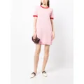 Paule Ka contrast-trim knitted dress - Pink