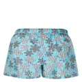 Kiton floral-print swim shorts - Blue