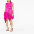 Versace asymmetric gathered dress - Pink