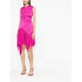 Versace asymmetric gathered dress - Pink