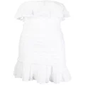 ISABEL MARANT off-shoulder ruched minidress - White