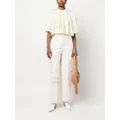 ISABEL MARANT cropped pleated blouse - Yellow