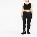 Versace logo-waistband leggings - Black
