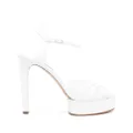 Casadei 135mm woven platform sandals - White
