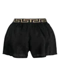 Versace Greca Border barocco pajamas shorts - Black