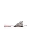 Sergio Rossi crystal-embellished flat sandals - Pink