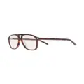 Saint Laurent Eyewear pilot frame tortoiseshell sunglasses - Brown