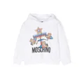 Moschino Kids graphic-print long-sleeve hoodie - White