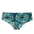 Marlies Dekkers tie-dye high-waist bikini bottoms - Blue