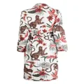Desmond & Dempsey graphic-print cotton robe - Multicolour