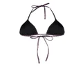 Versace all-over logo print bikini top - Black