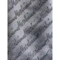 Moschino silk embroidered-logo tie - Grey