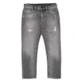 Emporio Armani Kids J75 distressed denim jeans - Black